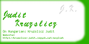 judit kruzslicz business card